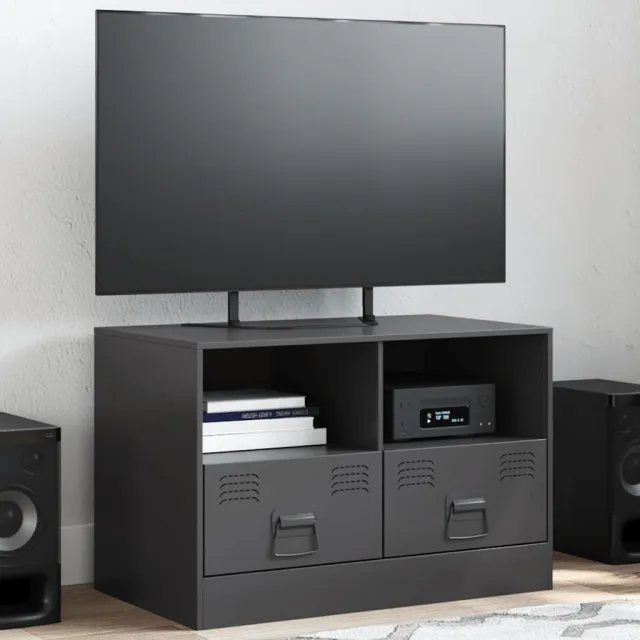 vidaXL Tv-meubel 67x39x44 cm staal zwart, foto 2