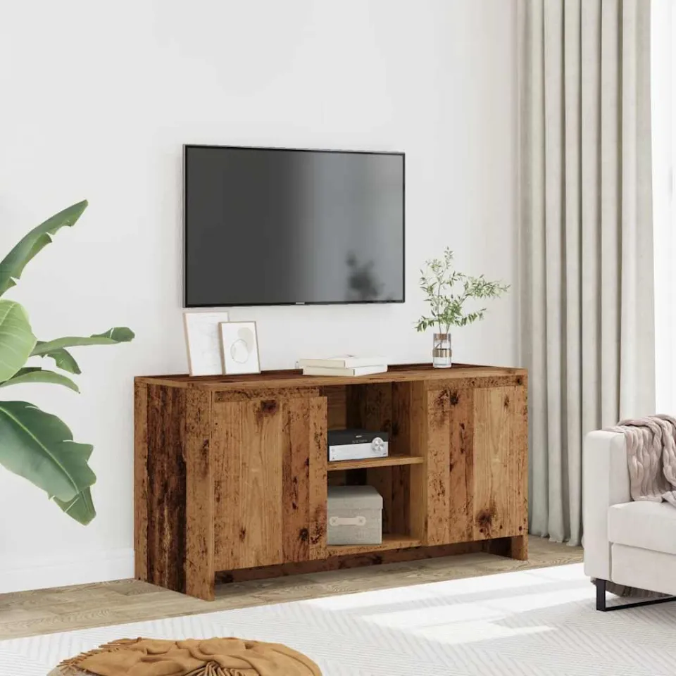 vidaXL Tv-meubel 102x37,5x52,5 cm bewerkt hout oud houtkleurig bruin, foto 2