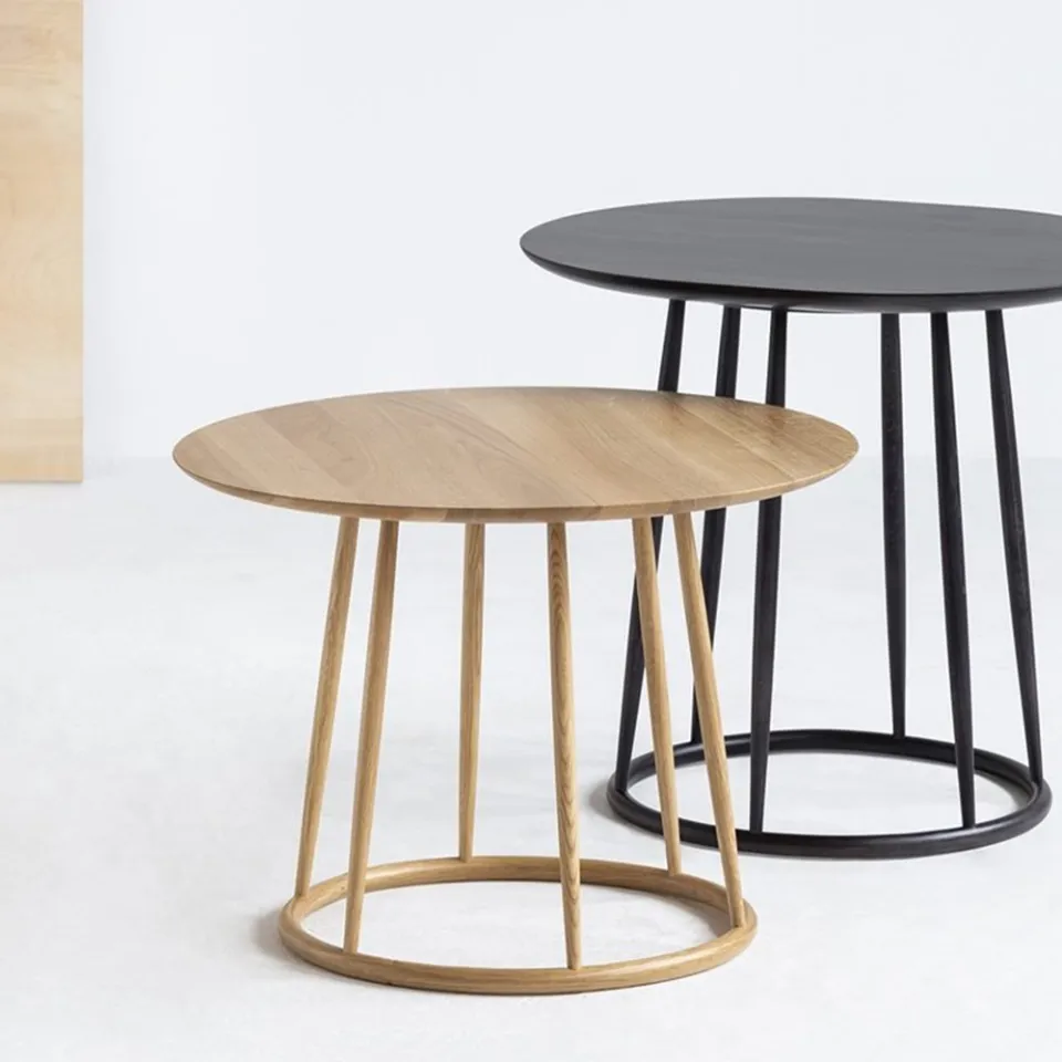 Fameg Lio houten salontafel zwart - Ø 60 cm, foto 2