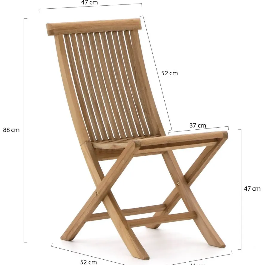 Sunyard Furniture Sunyard Country dining tuinstoel inklapbaar bruin, foto 2