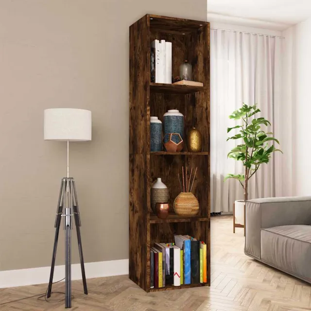 vidaXL Boekenkast / tv-meubel 36x30x143 cm bewerkt hout gerookt eiken, foto 2