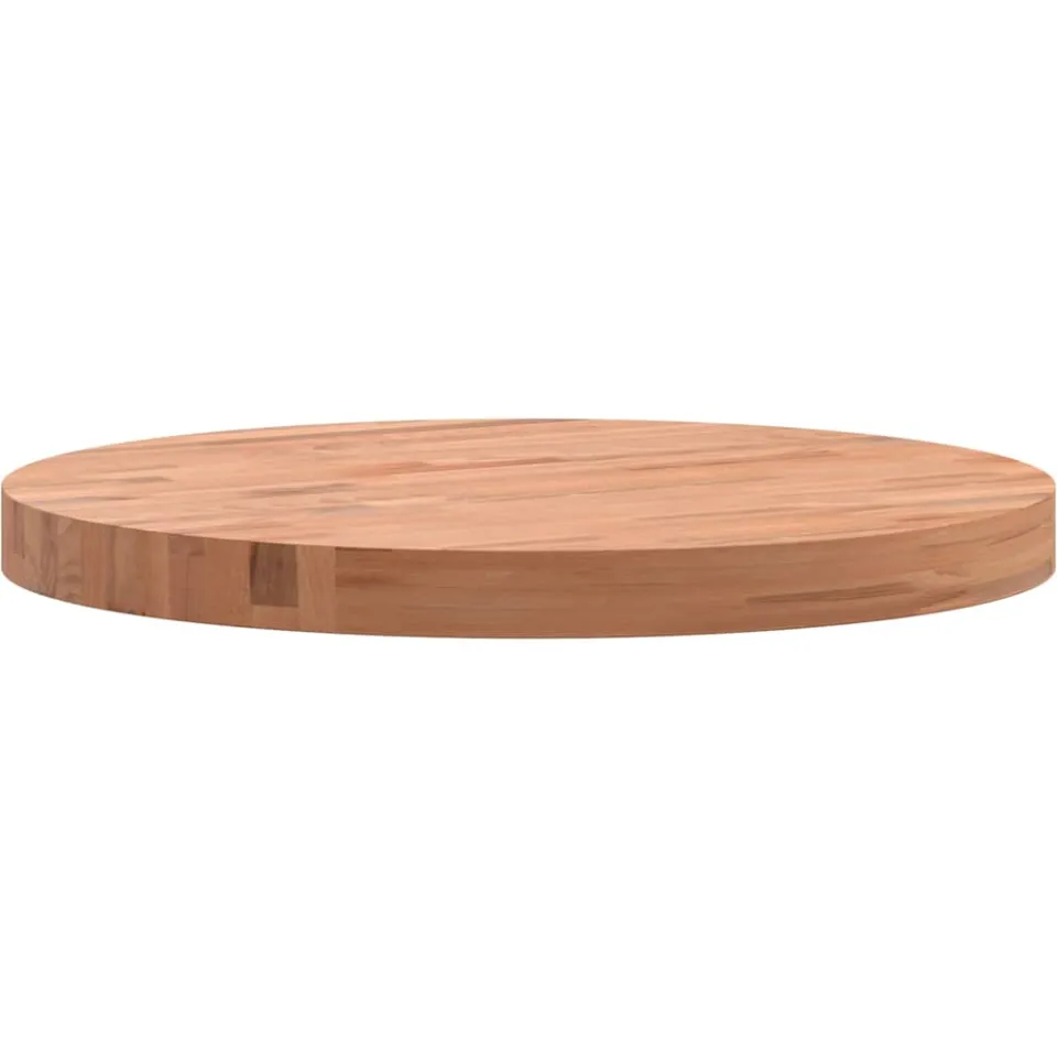 vidaXL Tafelblad rond Ø50x4 cm massief beukenhout Bruin