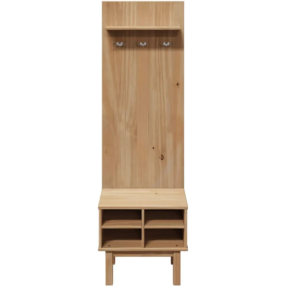 vidaXL Gangkast OTTA 50x40x160 cm massief grenenhout bruin, foto 3