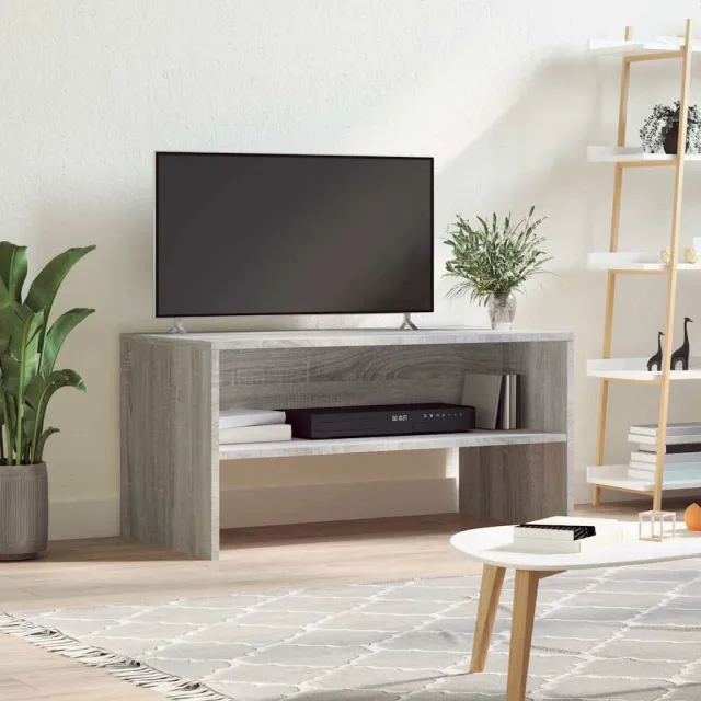 vidaXL Tv-meubel 80x40x40 cm bewerkt hout grijs sonoma eikenkleurig, foto 2