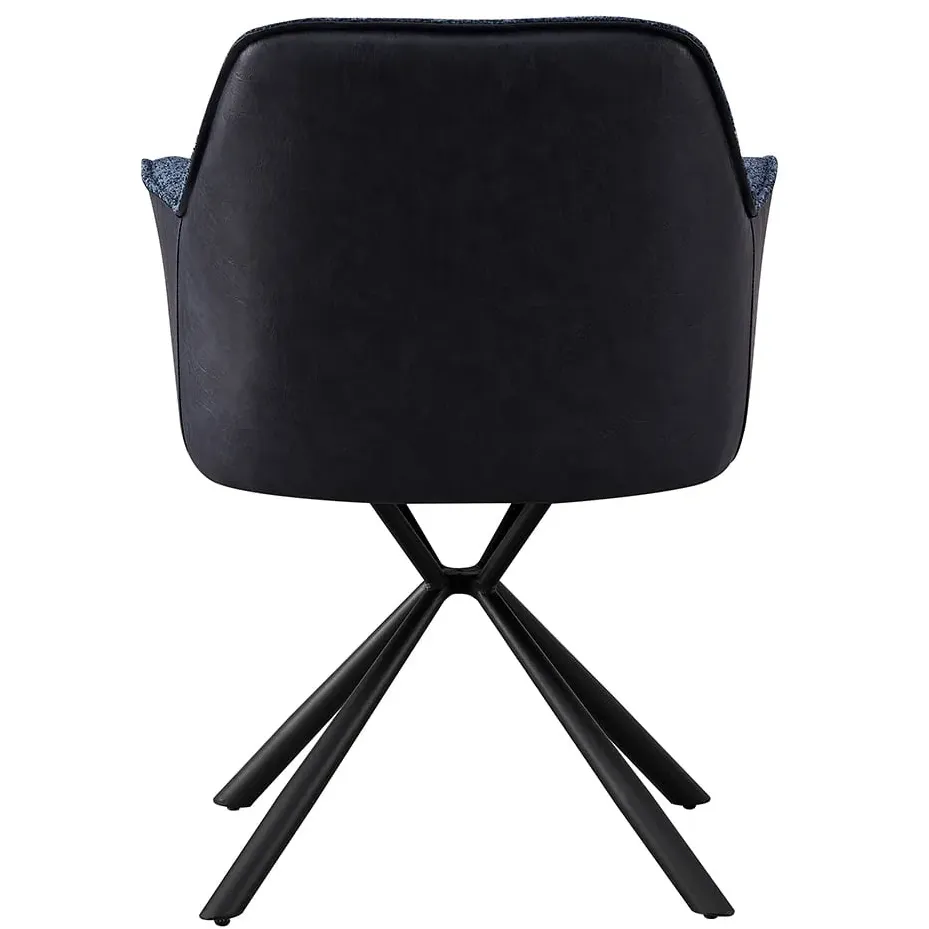 armstoel Jan bouclé blauw, foto 4