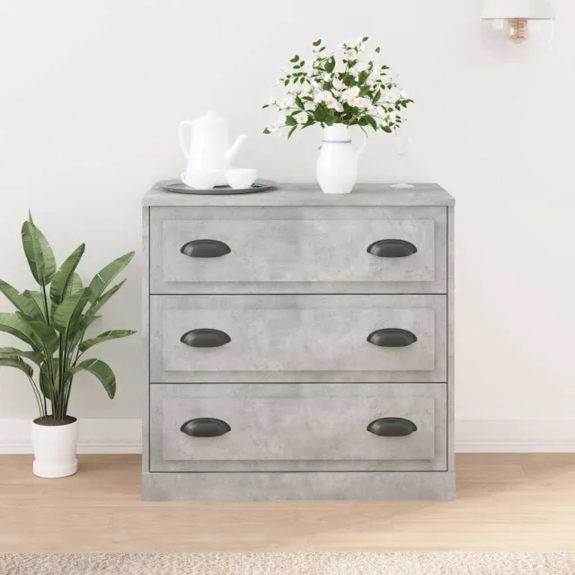 vidaXL Dressoir 70x35,5x67,5 cm bewerkt hout betongrijs grijs