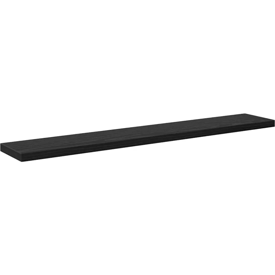 vidaXL Boekenplank Bord 3-laags 4 st 60 x 10 x 1,5 cm Bewerkt hout zwart, foto 4