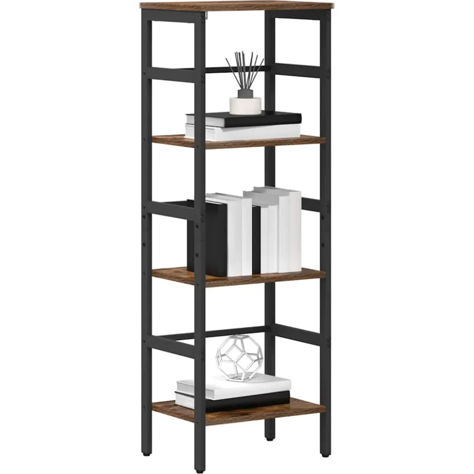 vidaXL Boekenkast 3-laags 40 x 29,5 x 115 cm Bewerkt hout Bruin