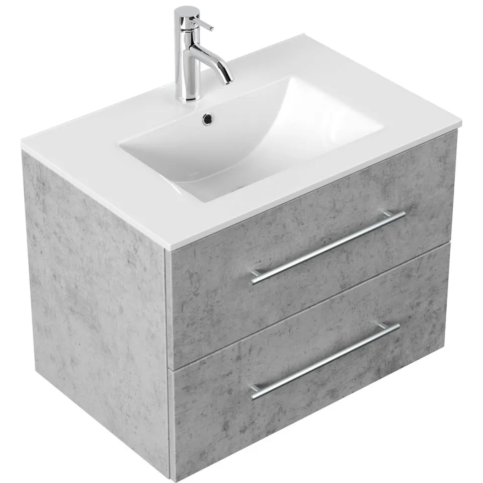 Wastafelkast Odin Beton 70 cm grijs, foto 3