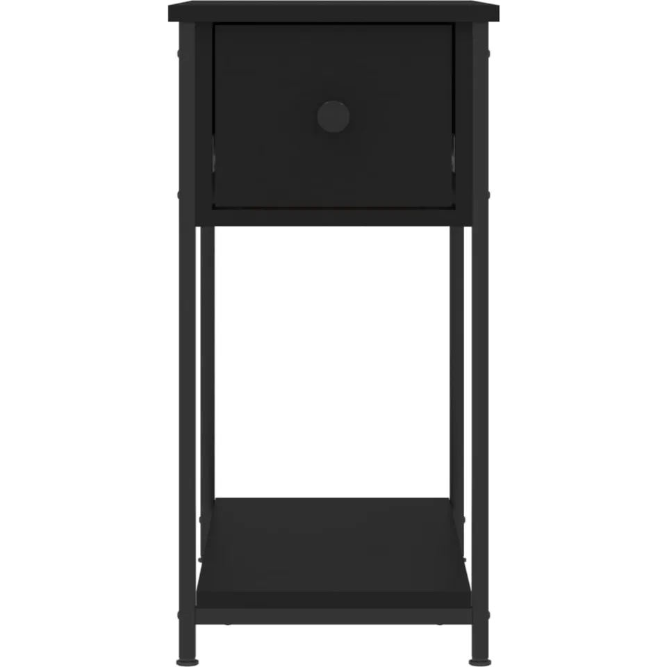 vidaXL Nachtkastje 30x60x60 cm bewerkt hout zwart