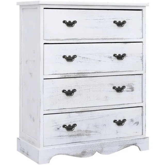 vidaXL Ladekast 60x30x75 cm hout wit, foto 2