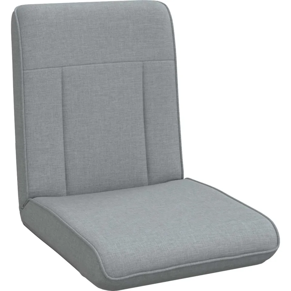 vidaXL Verstelbare vlo stoelen Lichtgrijs Stof