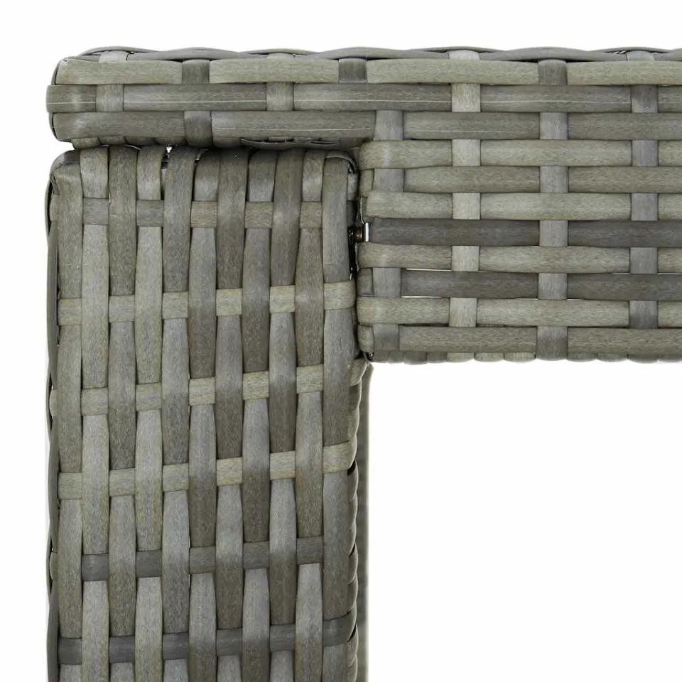 vidaXL Tuinbartafel 100x60,5x110,5 cm poly rattan grijs, foto 4