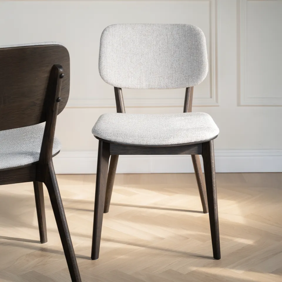 Rowico Home Barrett houten eetkamerstoel bruin - met beige zitting, foto 3