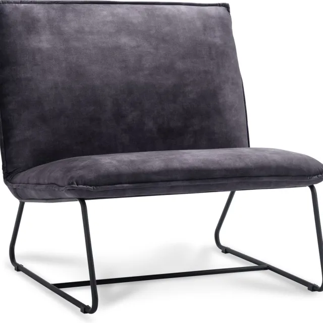 Icon Living Fauteuil Coco - 1.5 zits - Stof Adore Anthracite - Gun Color Frame