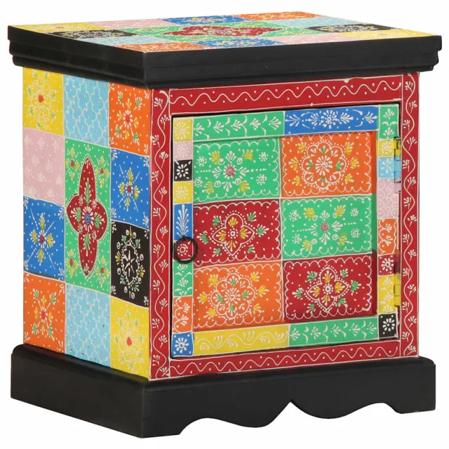 vidaXL Nachtkastje 40x35x45 cm massief mangohout mango Meerkleurig