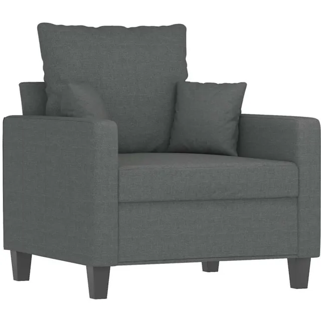 vidaXL Fauteuil - 60 - cm - stof - donkergrijs
