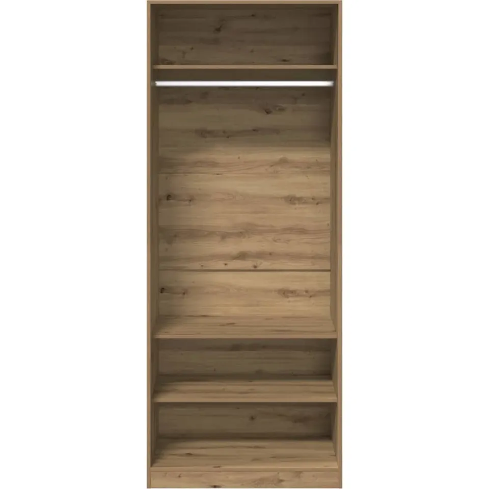 vidaXL Kledingkast 80x50x200 cm bewerkt hout artisanaal eikenkleur