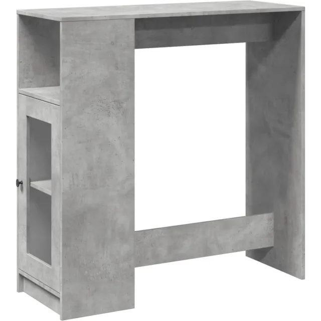 vidaXL Bartafel - met - rekken - 101x40x103,5 - cm - bewerkt - hout - betongrijs