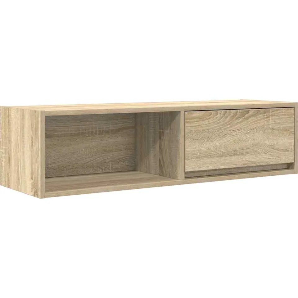 vidaXL Tv-meubel 100x31x25,5 cm bewerkt hout sonoma eikenkleurig Bruin