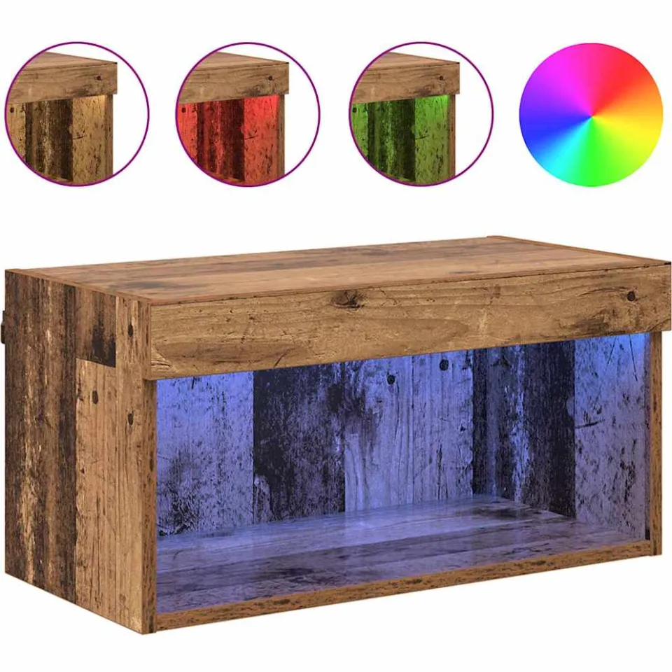 vidaXL Tv-meubelset 60 x 30 x 30 cm Oud Hout Bewerkt hout bruin, foto 4