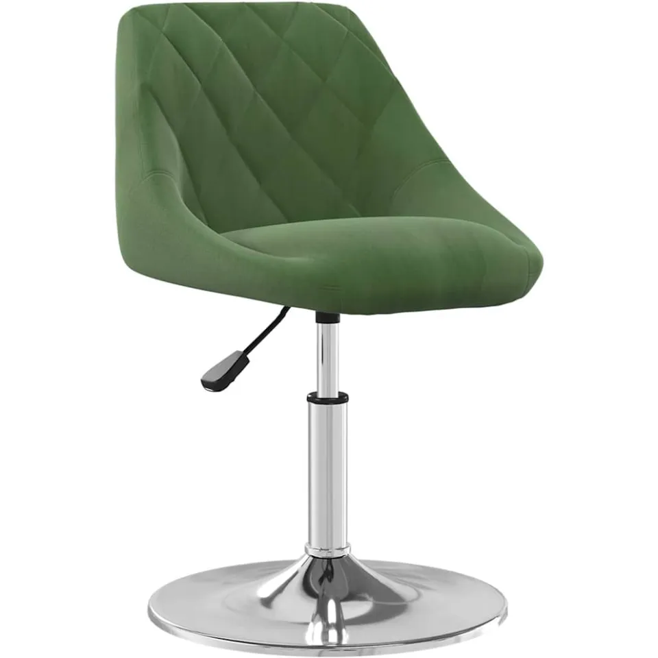 vidaXL Eetkamerstoelen draaibaar 2 st fluweel donkergroen