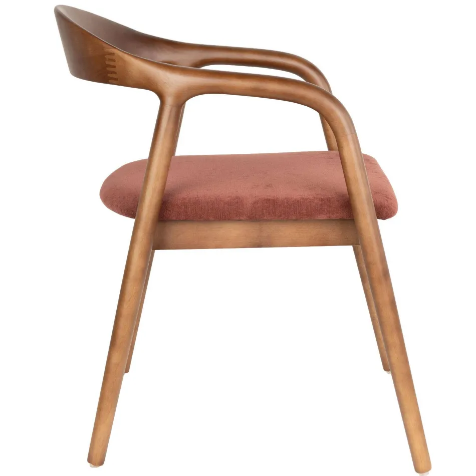 Housecraft Living Melody eetkamerstoel met armleuningen rood, foto 3