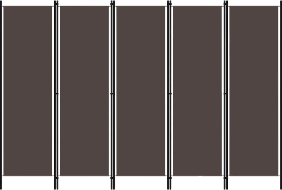 vidaXL Kamerscherm met 5 panelen 250x180 cm bruin, foto 2