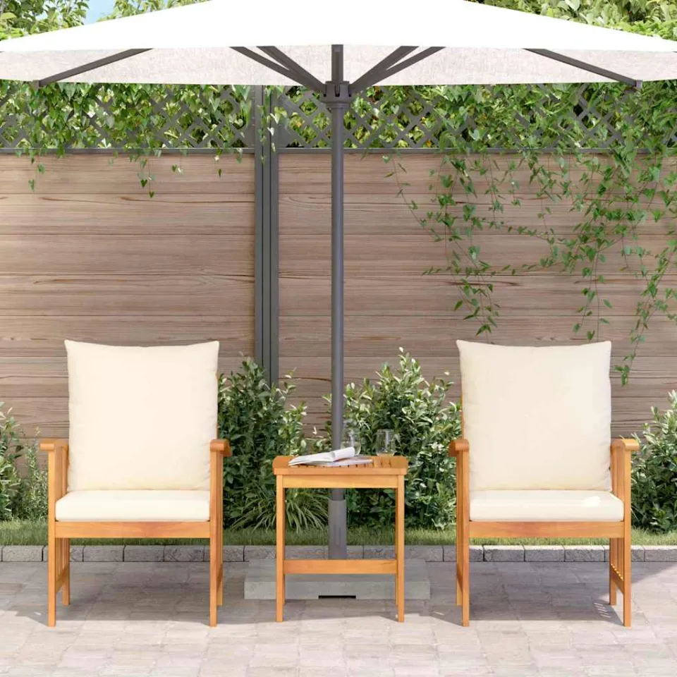 vidaXL Tuinbankenset 3 st Olie naturel Massief Acaciahout, foto 3
