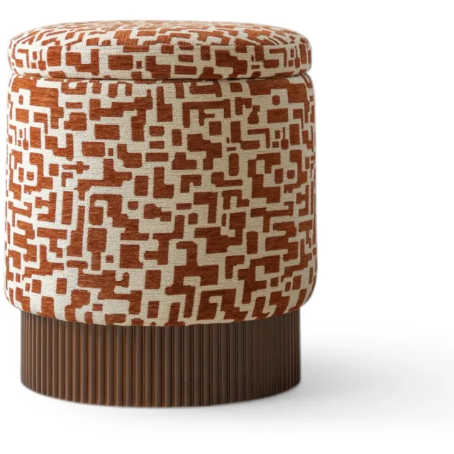 Indore Home Saar - Poef- Ottomaans - Bruin - Beige