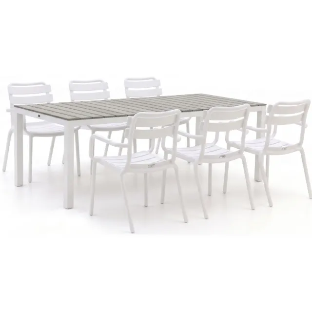Forza Furniture Forza Vico/Fidenza 220cm dining tuinset 7-delig stapelbaar