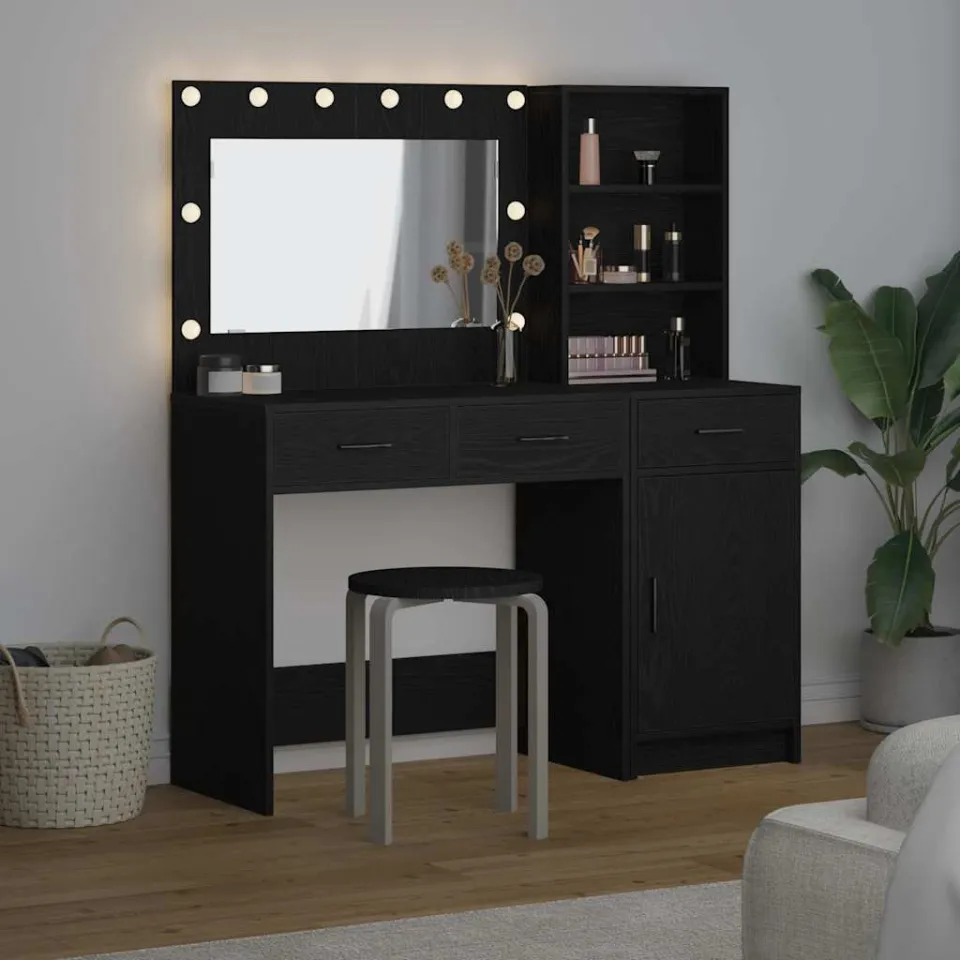vidaXL Plafondtafel 2 st Zwart 78,5 x 41 x 135 cm Bewerkt hout, foto 3