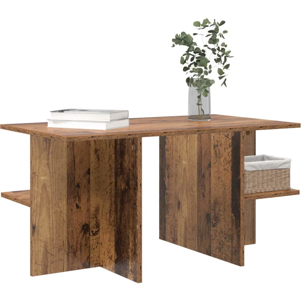 vidaXL Salontafel Oud hout 87 x 50 x 45 cm Geconstrueerd hout Bruin