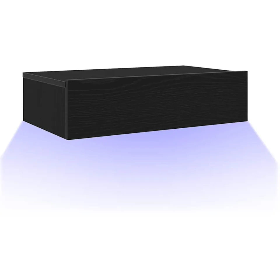 vidaXL Tv-meubel met LED-verlichting 60x35x15,5 cm zwart eikenkleurig