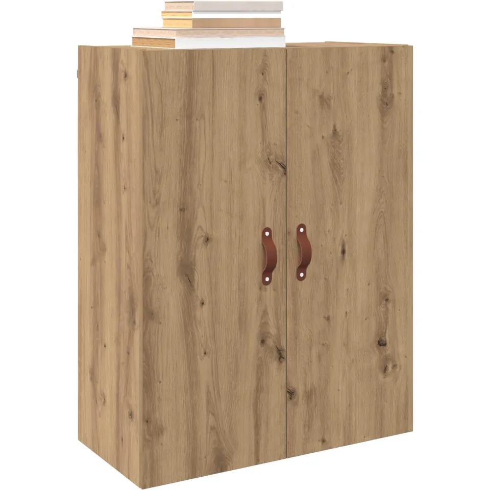 vidaXL Wandkast 2 st Artisan Eiken 69,5 x 34 x 90 cm Bewerkt hout Bruin