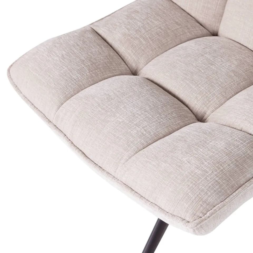 WOOOD Jouke Draaifauteuil - Polyester - Zand - 97x70x85, foto 7