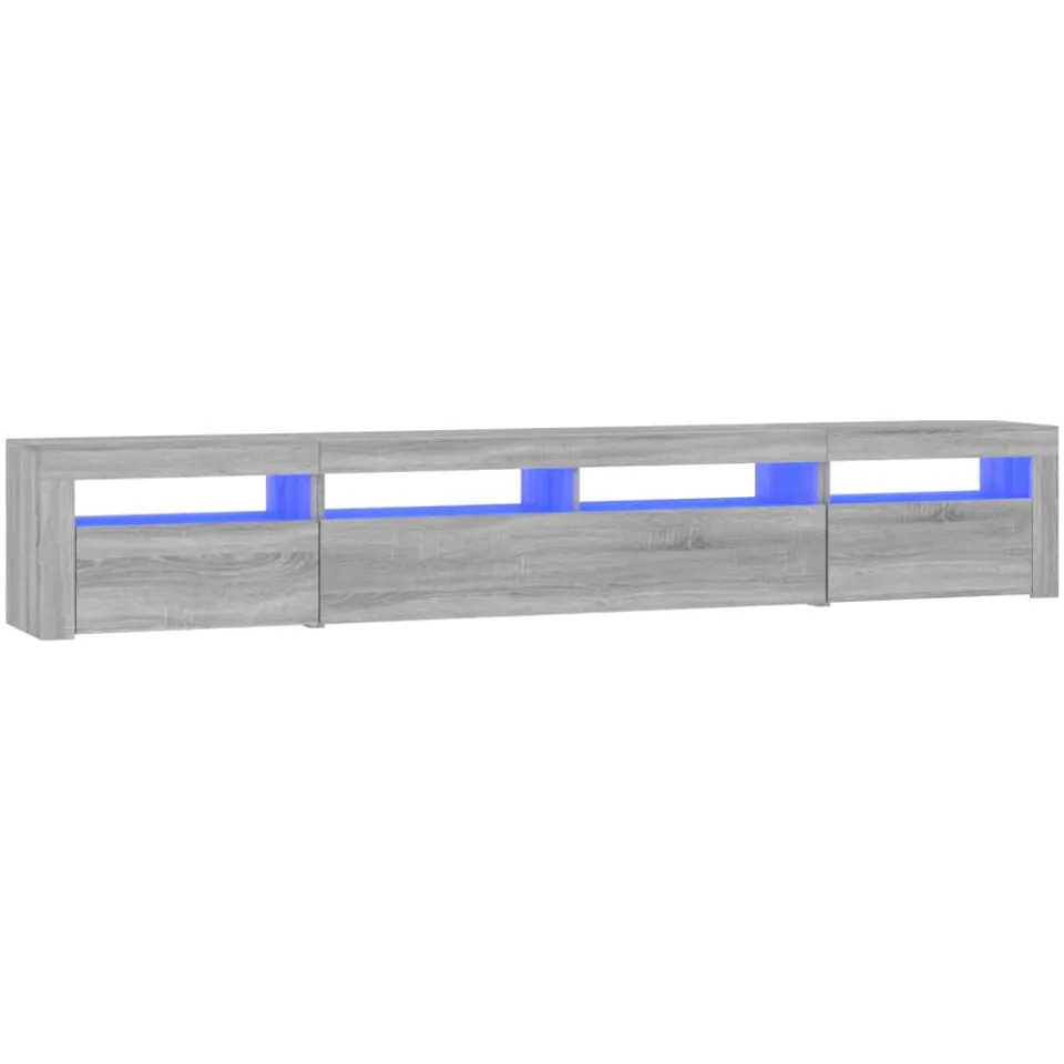 vidaXL Tv-meubel met LED-verlichting 240x35x40 cm grijs sonoma eiken