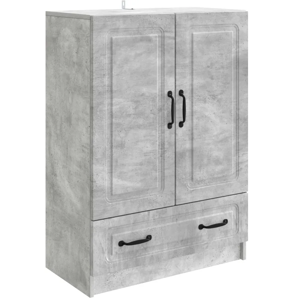 vidaXL Dressoir met lade Betongrijs 66 x 34,5 x 92 cm Bewerkt hout