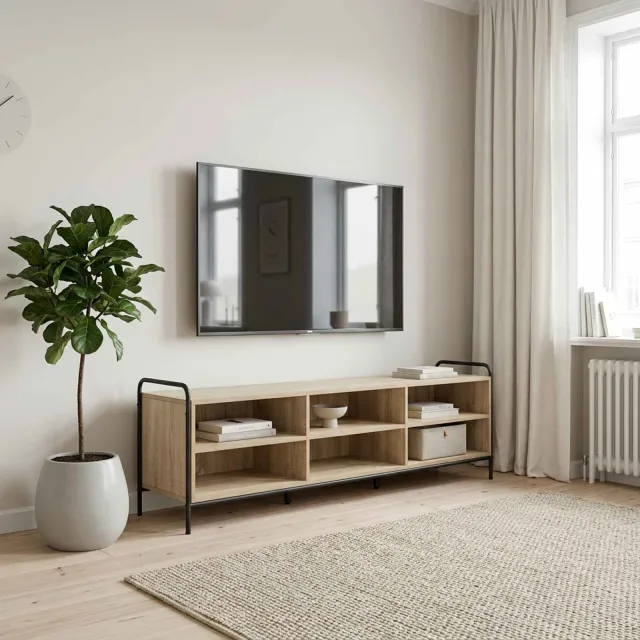 vidaXL Tv-meubel 140 x 39,5 x 50 cm Sonoma Eiken Bewerkt hout, foto 2