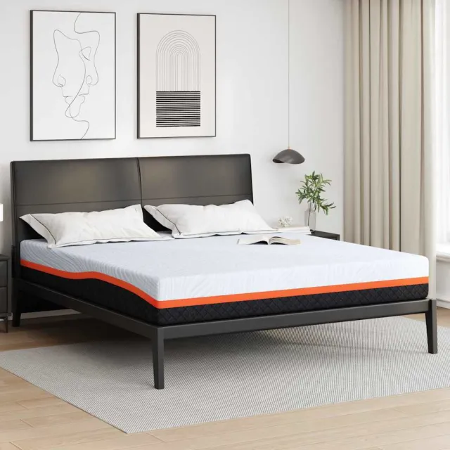 vidaXL Matras Wit en Grijs 200 x 200 cm Jacquard stof
