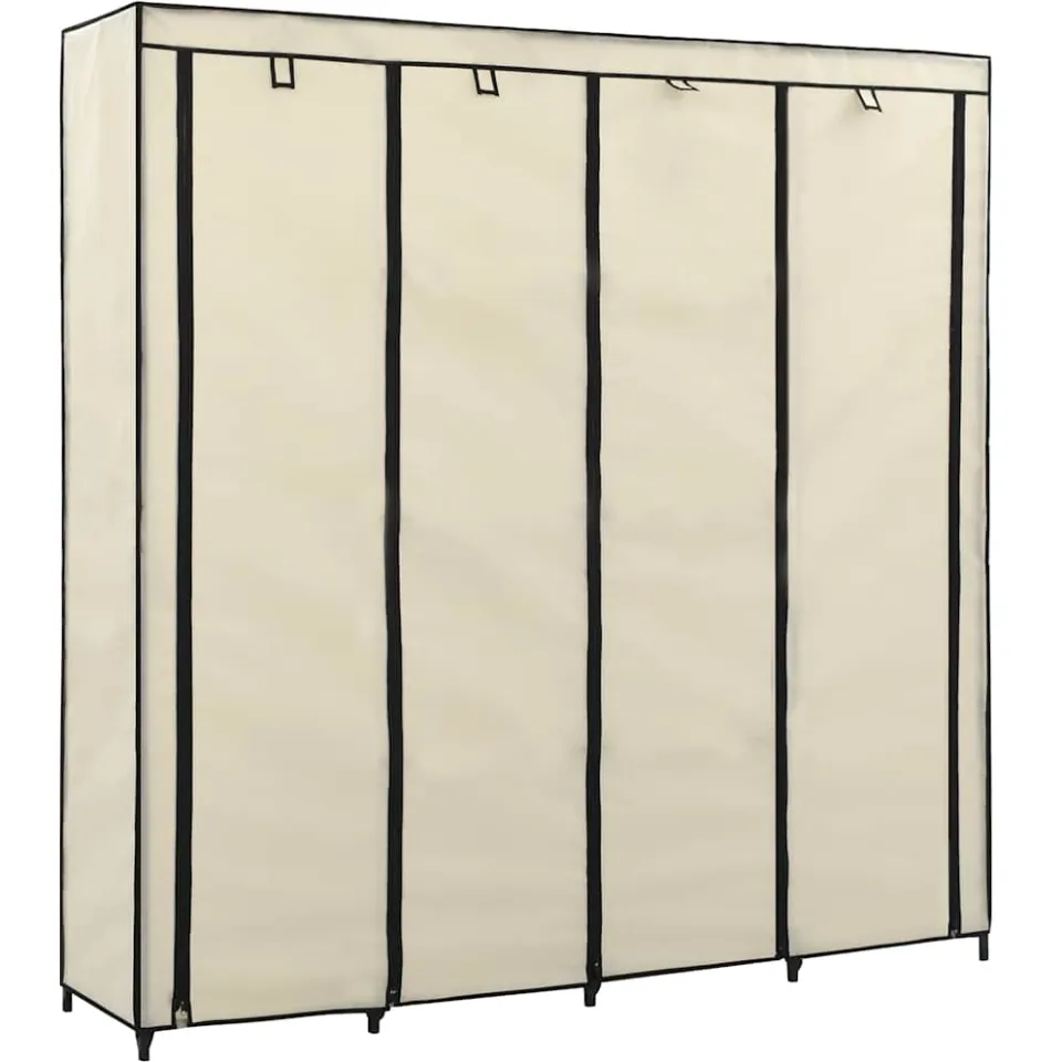 vidaXL Kledingkast met 4 vakken 175x45x170 cm crème, foto 2
