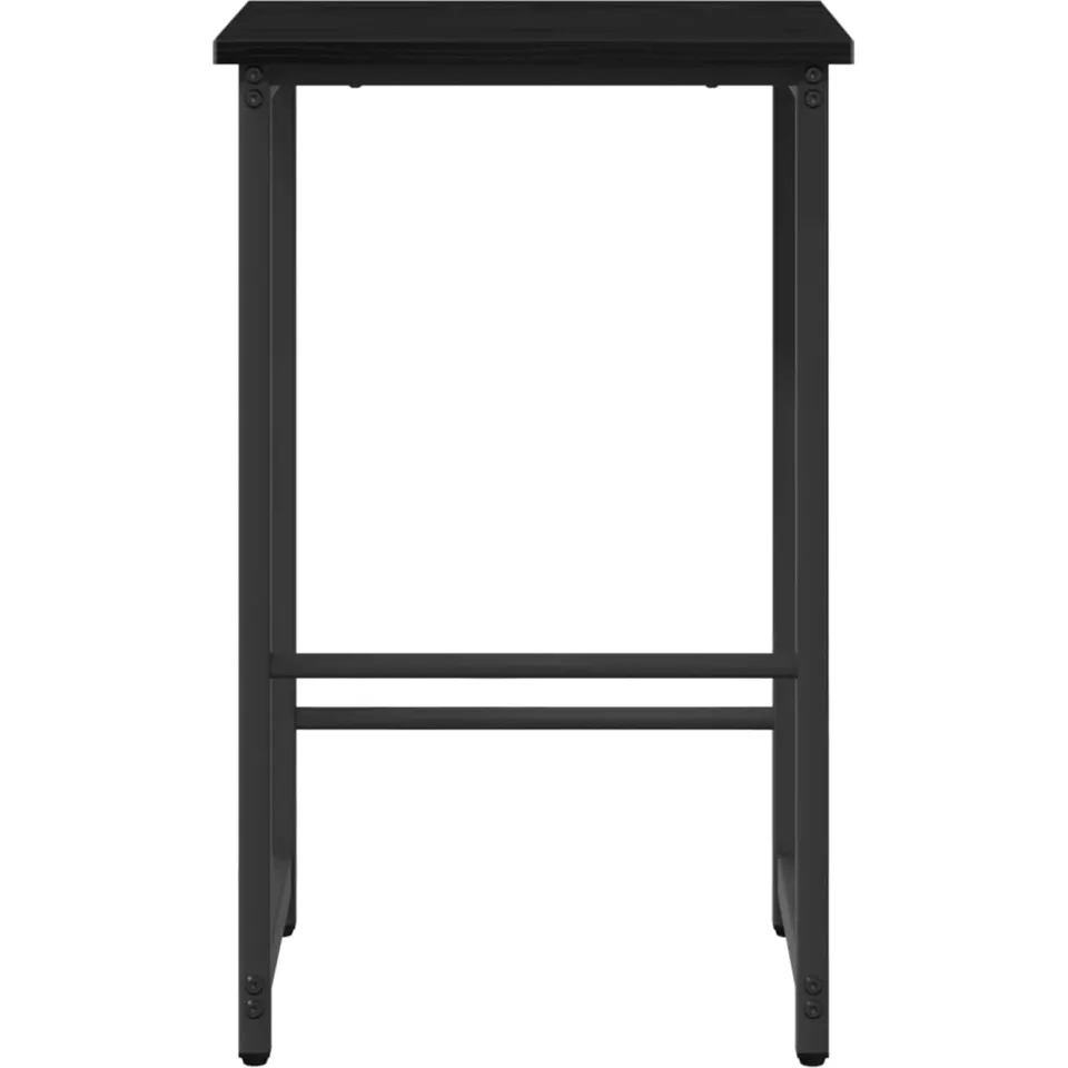vidaXL Barkruk Zwart eiken 40 x 32 x 64 cm Bewerkt hout, foto 2