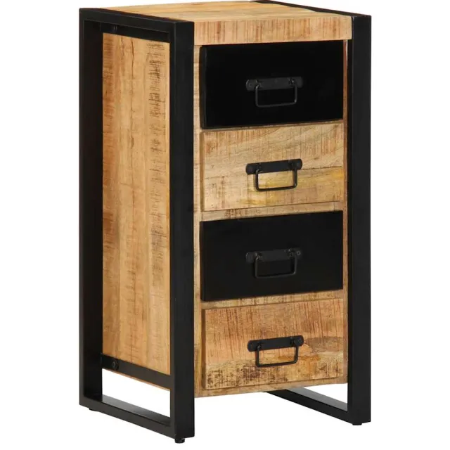 vidaXL Ladekast 40x40x90 cm massief ruw mangohout Bruin