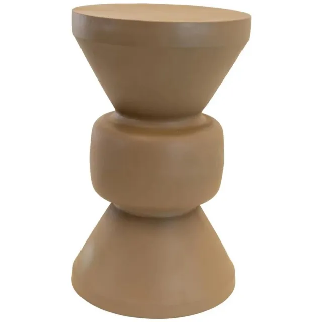 LES Louis bijzettafel metaal ø30,5x50,5cm - taupe