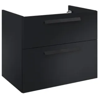 Elita Wastafelonderkast Ness 70cm - Zwart Mat - Met 2 Lades