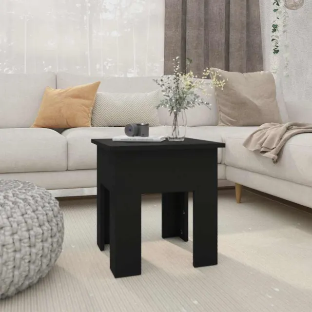 vidaXL Salontafel 40x40x42 cm bewerkt hout zwart, foto 2