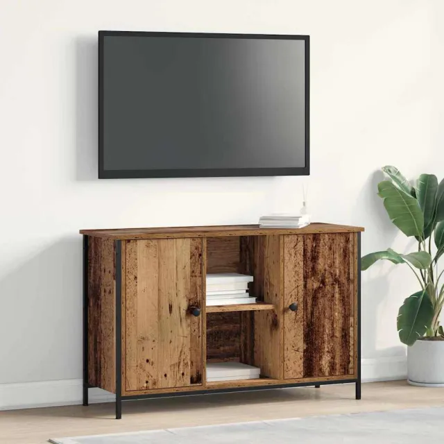 vidaXL Tv-meubelset 101 x 35 x 65 cm Oud Hout Bewerkt hout bruin, foto 2