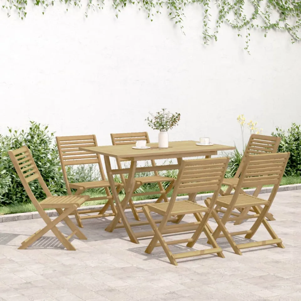 vidaXL 7-delige Tuinset massief acaciahout bruin, foto 2