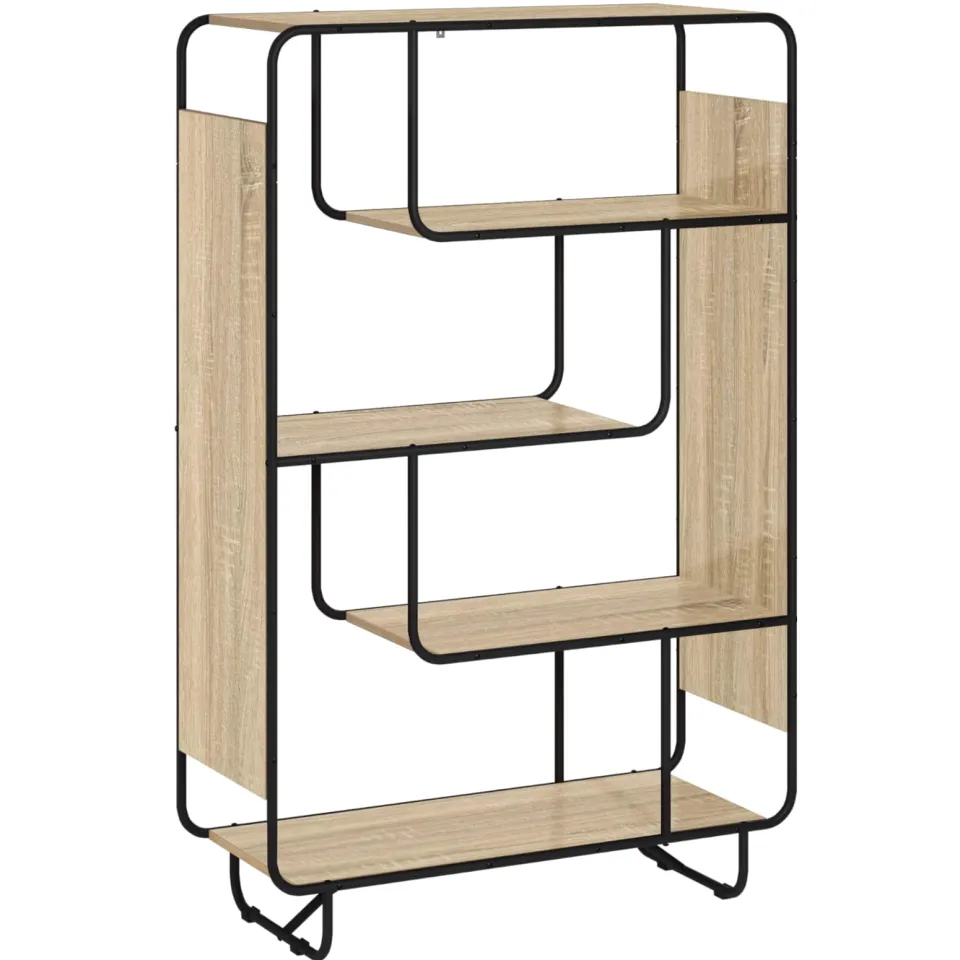 vidaXL Hoge kast Sonoma Eiken 93.5 x 37.5 x 144 cm Bewerkt hout, foto 3