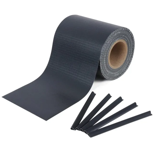 Klarven Privacyscherm Antraciet - Weerbestendig en Zichtdicht voor Balkon, Tuin of Terras, UV-bestendig Niveau 7, Op Maat te Knippen - L 35 m x B 19 cm